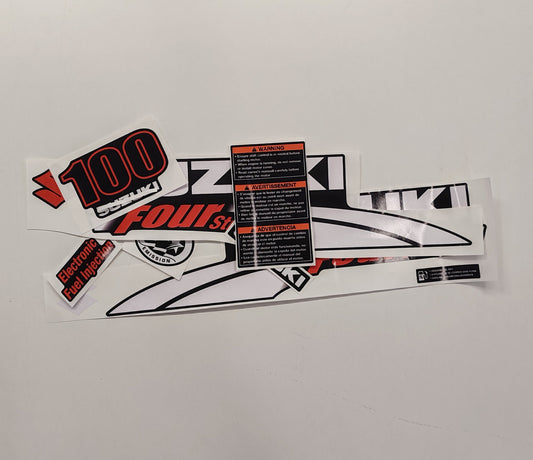 Suzuki 100 Four Stroke (2004) Aftermarket Replacement Outboard Decal Sticker Set
