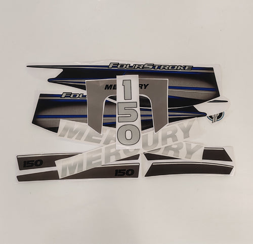 Mercury 150 Four Stroke 2013+ Blue Aftermarket Replacement Outboard Decals / sticker set
