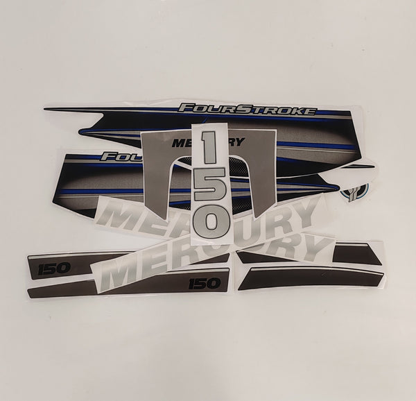 Mercury 150 Four Stroke 2013+ Blue Aftermarket Replacement Outboard Decals / sticker set
