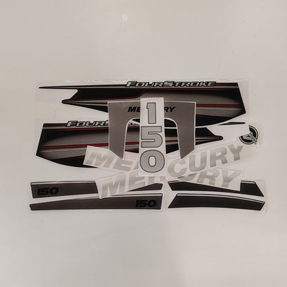 Mercury 150 Four Stroke 2013+ RED Aftermarket Replacement Outboard Decals / sticker set