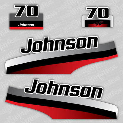 Johnson 70 Outboard (1997) Aftermarket Replacement Decal / aufkleber / adesivo / Sticker Set