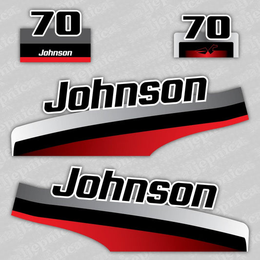 Johnson 70 Outboard (1997) Aftermarket Replacement Decal / aufkleber / adesivo / Sticker Set