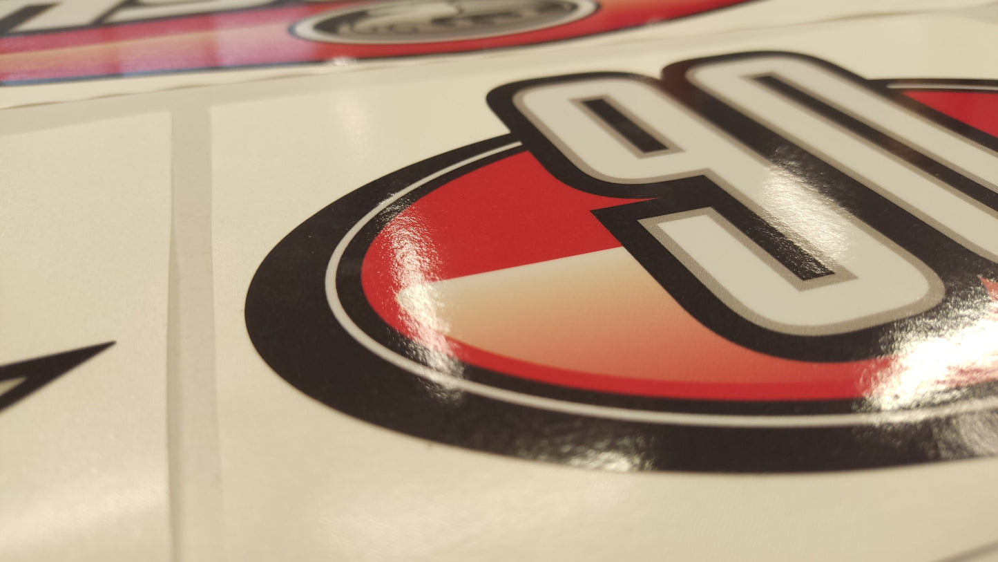 Johnson 90 Outboard (1992 - 2000) Red Aftermarket Replacement Decal / aufkleber / adesivo / Sticker Set