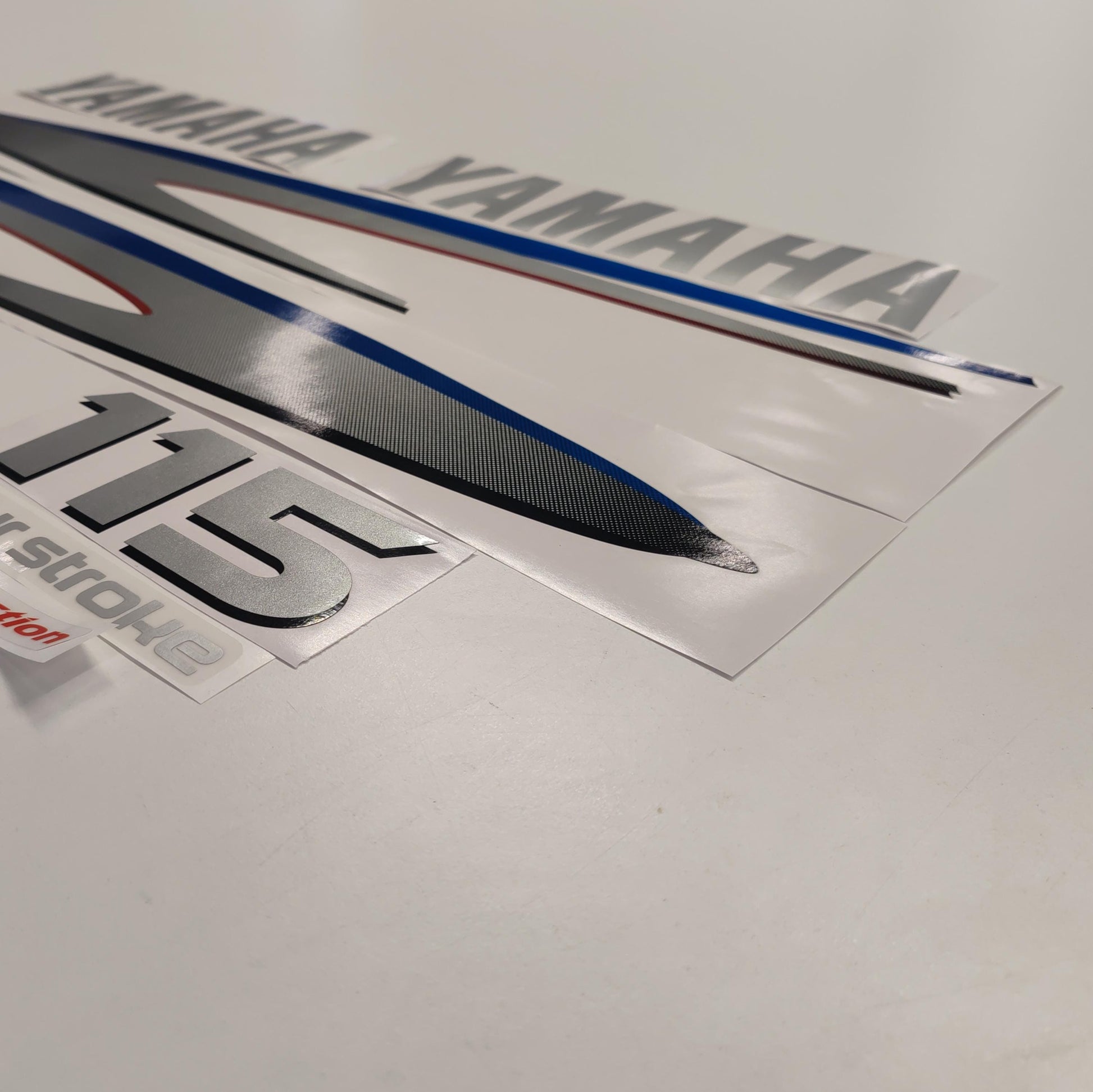 Yamaha 115 Four Stroke SILVER (2002-2006) Aftermarket Replacement Outboard Decal Sticker Set