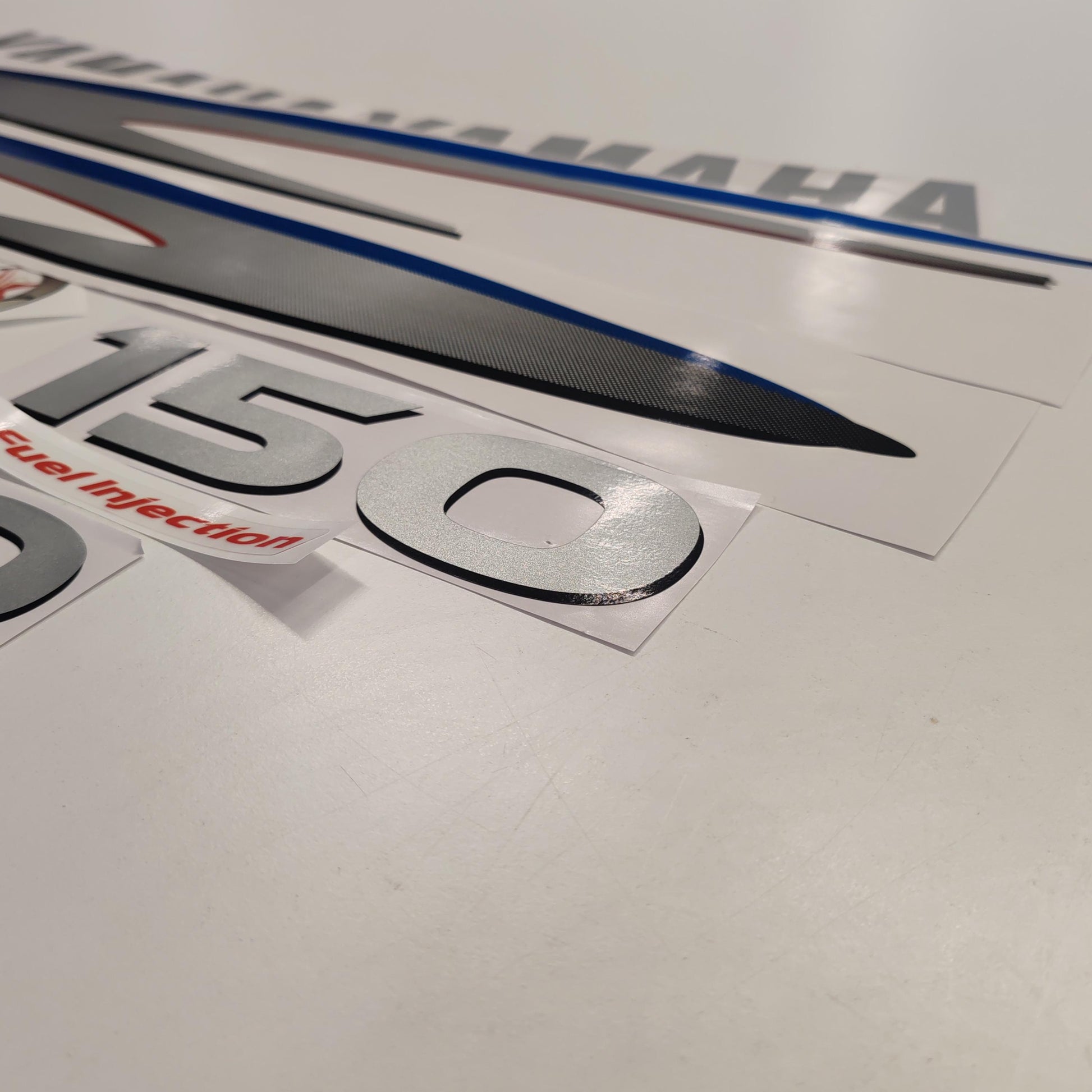 Yamaha 150 Four Stroke SILVER (2002-2006) Aftermarket Replacement Outboard Decal Sticker Set