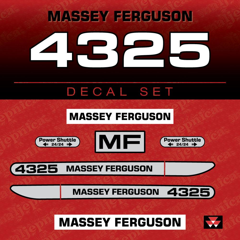 Massey Ferguson 4325 (2000) Aftermarket Replacement Tractor Decal (Sticker) Set