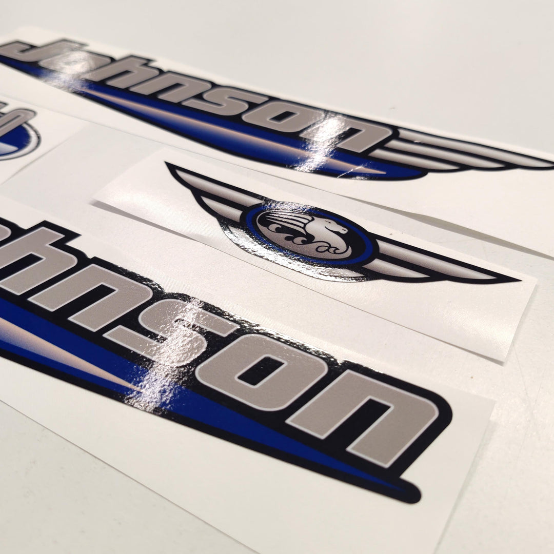 Johnson 5.0 Outboard (1992 - 2000) Blue Aftermarket Decal / aufkleber / adesivo / Sticker Set