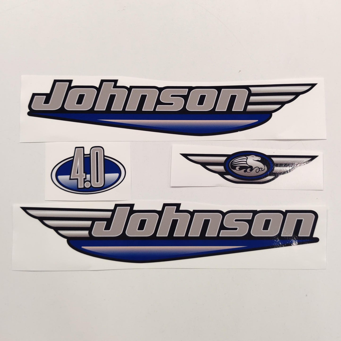 Johnson 4.0 Outboard (1992 - 2000) Blue Aftermarket Decal / aufkleber / adesivo / Sticker Set