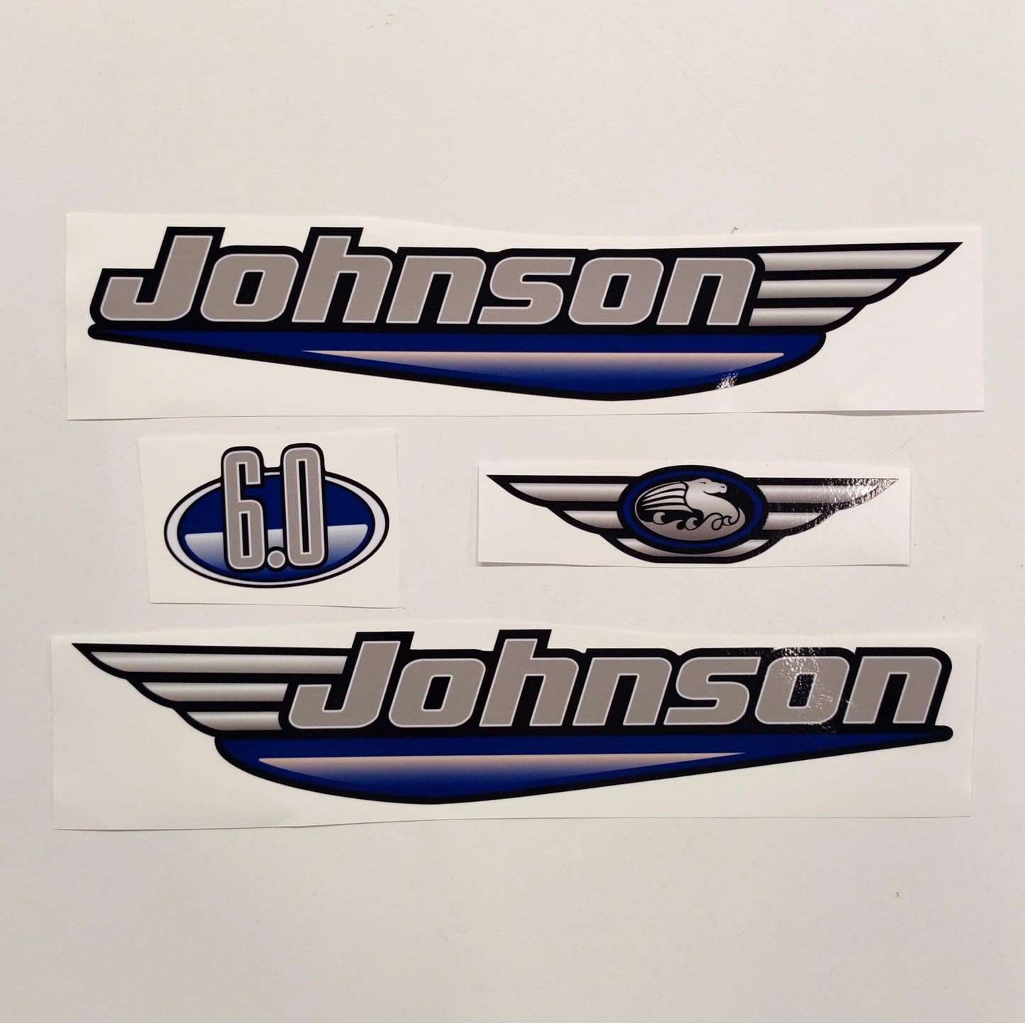 Johnson 6.0 Outboard (1992 - 2000) Blue Aftermarket Decal / aufkleber / adesivo / Sticker Set