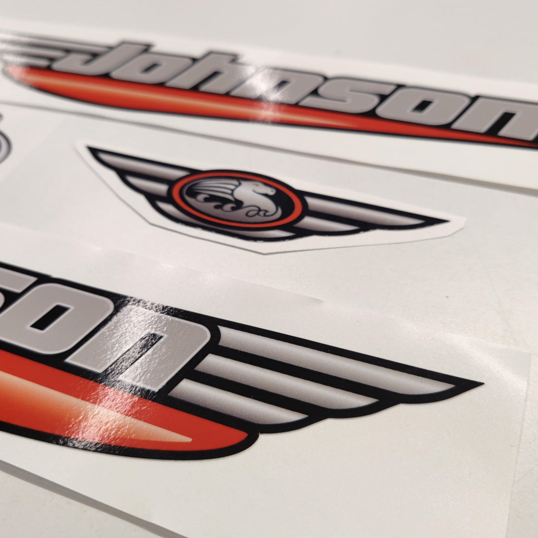 Johnson 6.0 Outboard (1992 - 2000) Red Aftermarket Decal / aufkleber / adesivo / Sticker Set