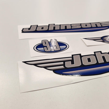 Johnson 9.9 Outboard (1992 - 2000) Blue Aftermarket Decal / aufkleber / adesivo / Sticker Set
