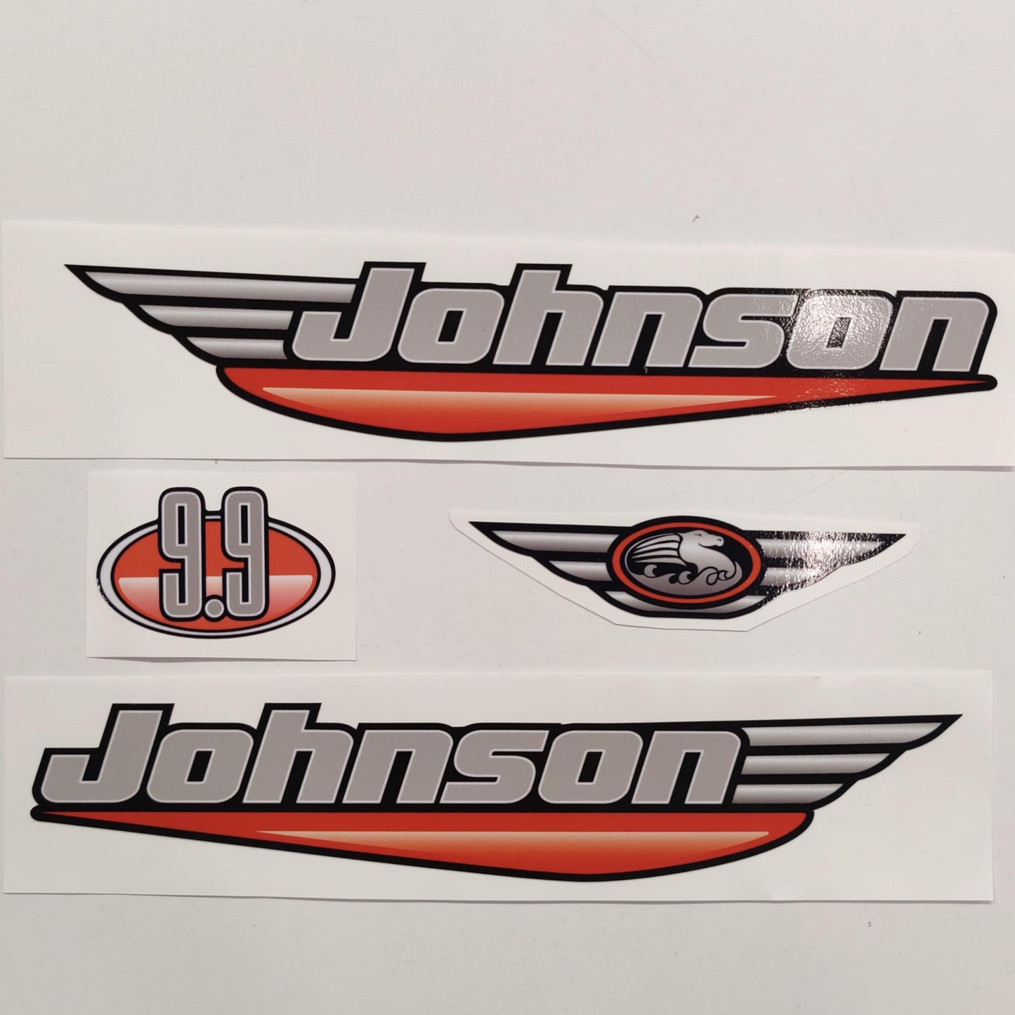 Johnson 9.9 Outboard (1992 - 2000) Red Aftermarket Decal / aufkleber / adesivo / Sticker Set