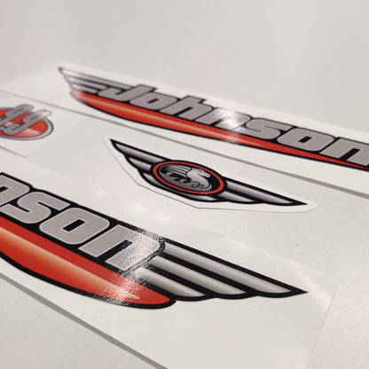 Johnson 9.9 Outboard (1992 - 2000) Red Aftermarket Decal / aufkleber / adesivo / Sticker Set