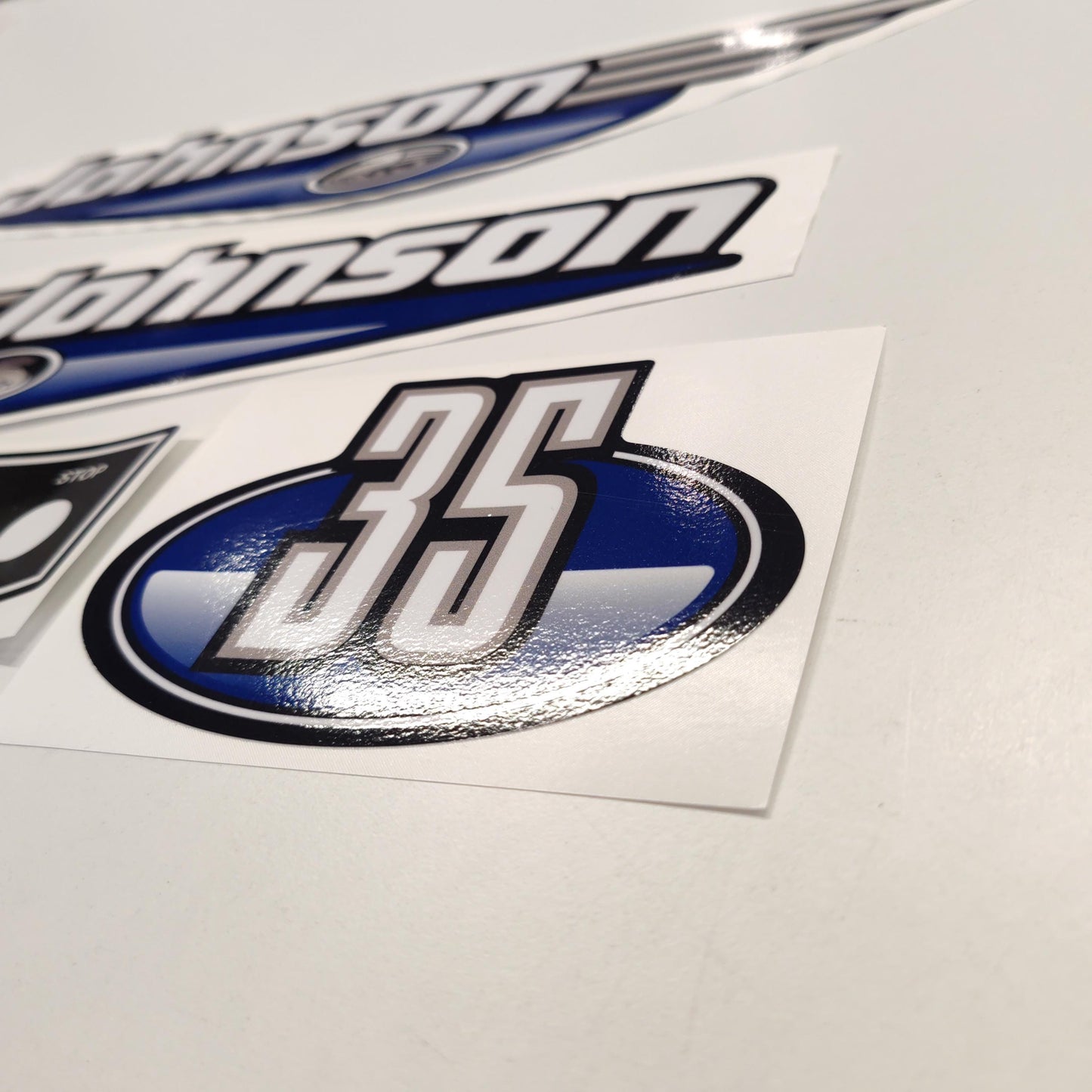 Johnson 35 Outboard (1992 - 2000) Blue Aftermarket Replacement Decal / aufkleber / adesivo / Sticker Set