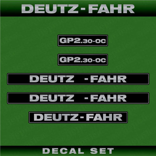 Deutz-Fahr Round Bale Press GP 2.30-OC Aftermarket Replacement Tractor Decal (Sticker) Set