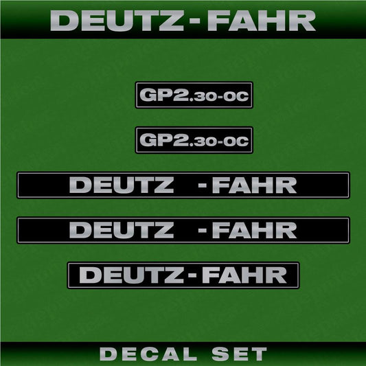 Deutz-Fahr Round Bale Press GP 2.30-OC Aftermarket Replacement Tractor Decal (Sticker) Set