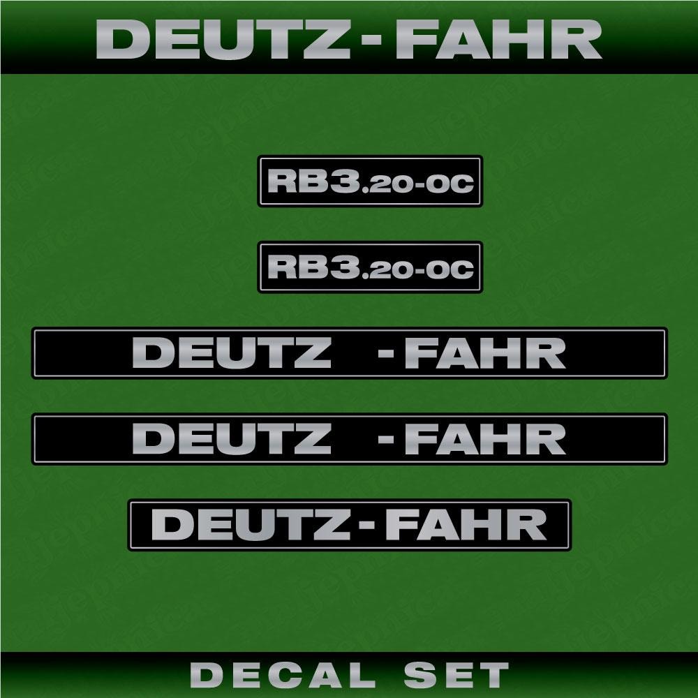 Deutz-Fahr Round Bale Press RB 3.20-OC Aftermarket Replacement Tractor Decal (Sticker) Set