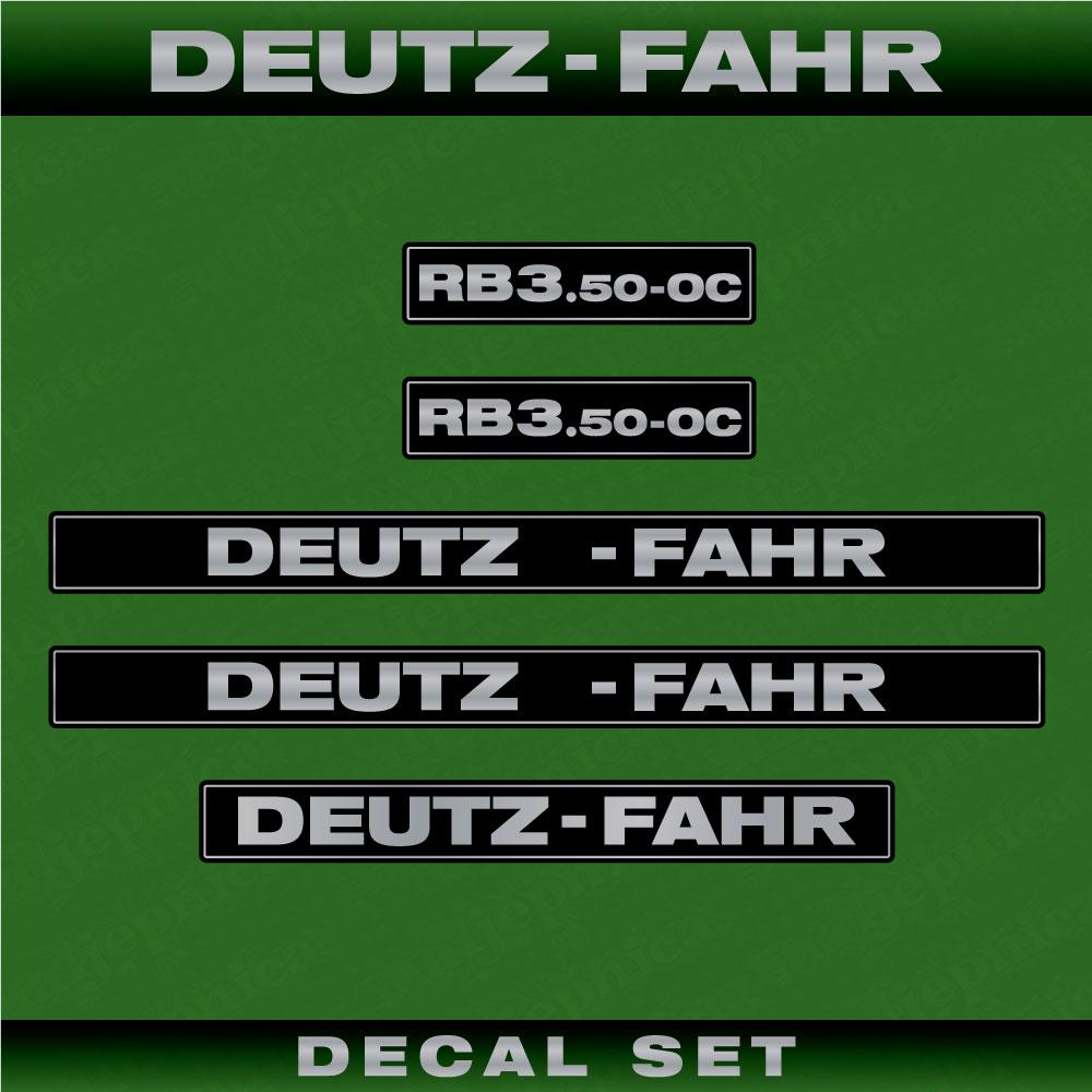 Deutz-Fahr Round Bale Press RB 3.50-OC Aftermarket Replacement Tractor Decal (Sticker) Set