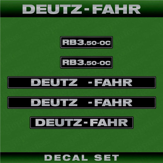 Deutz-Fahr Round Bale Press RB 3.50-OC Aftermarket Replacement Tractor Decal (Sticker) Set