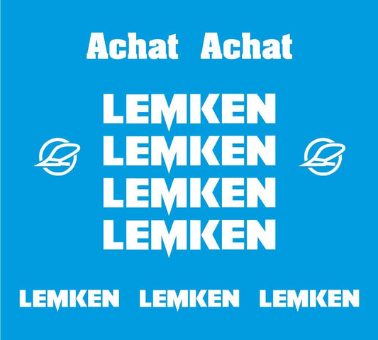 Lemken Achat Plow Pflug Aftermarket Replacement decals / aufkleber / adesivo / sticker set
