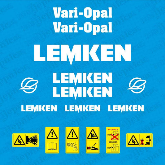 Lemken Vari-Opal Plow Pflug Aftermarket Replacement decals / aufkleber / adesivo / sticker set