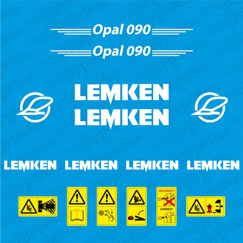 Lemken Opal 090 Plow Pflug (N) Aftermarket Replacement decals / aufkleber / adesivo / sticker set