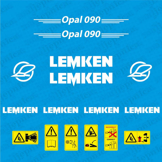 Lemken Opal 090 Plow Pflug (N) Aftermarket Replacement decals / aufkleber / adesivo / sticker set
