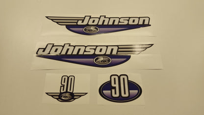 Johnson 90 Outboard (1992 - 2000) Blue Aftermarket Replacement Decal / aufkleber / adesivo / Sticker Set