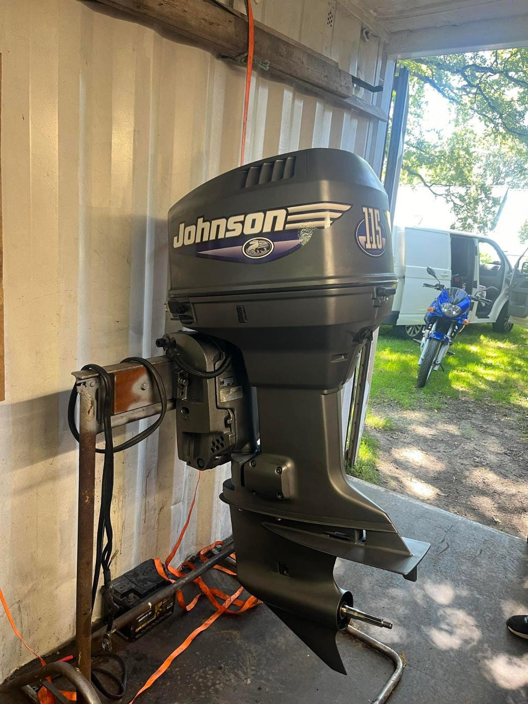 Johnson 115 Outboard (1992 - 2000) Blue Aftermarket Replacement Decal / aufkleber / adesivo / Sticker Set