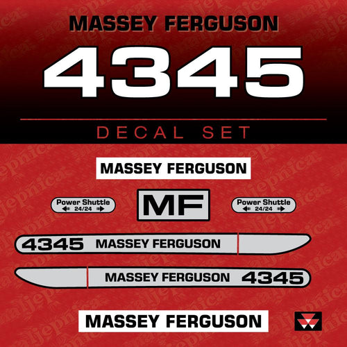Massey Ferguson 4345 (2000) Aftermarket Replacement Tractor Decal (Sticker) Set