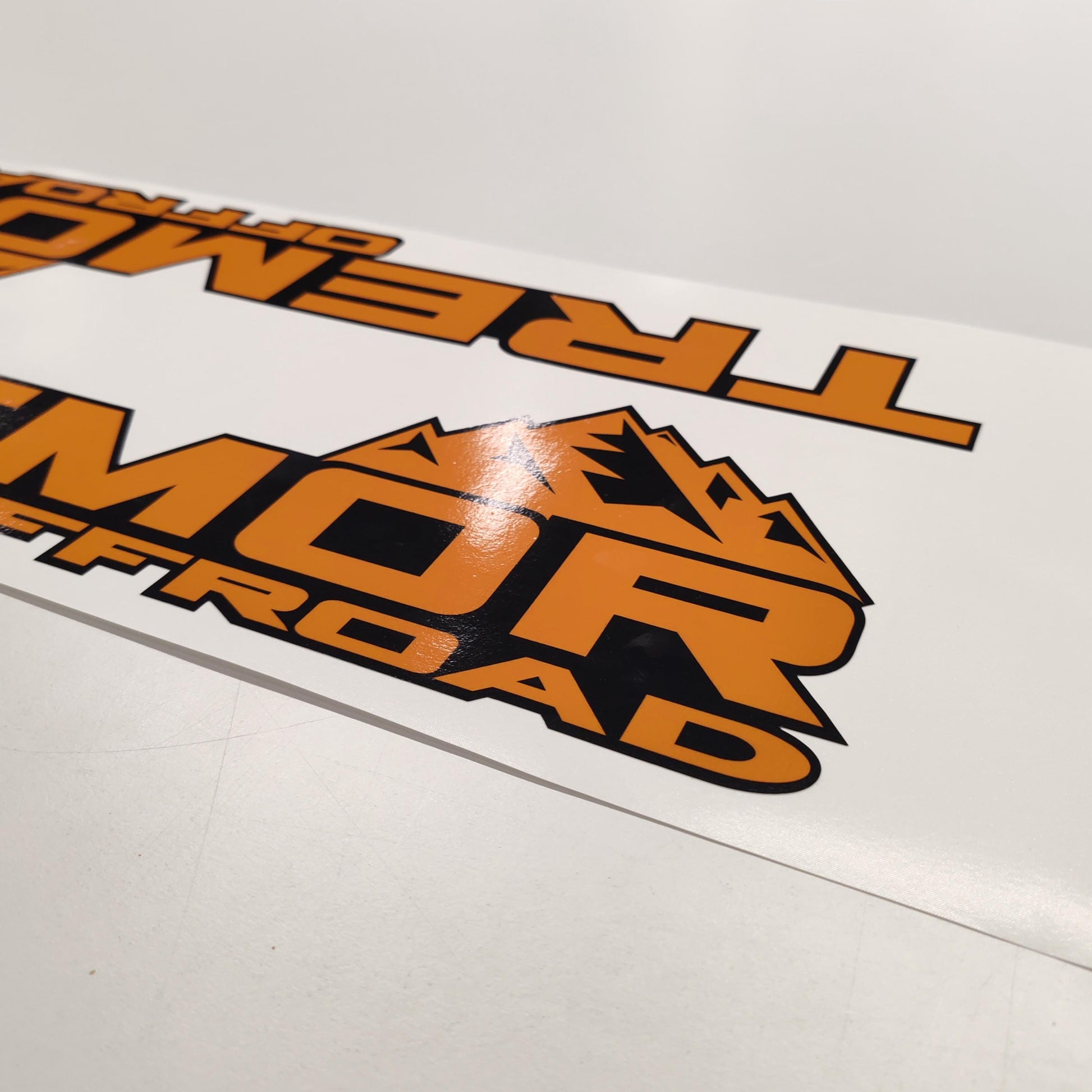 Tremor Offroad Aftermarket Replacement Orange Black Decals for Truck Bed Side 2pcs / Sticker Set