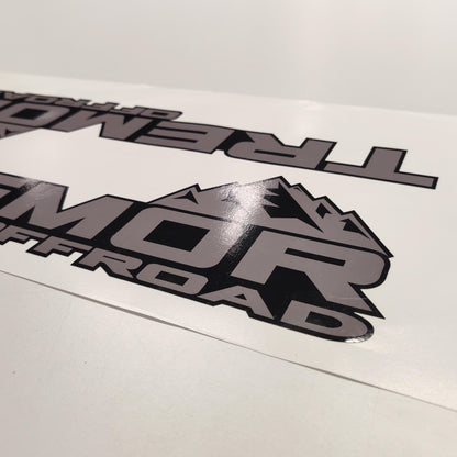 Tremor Offroad Aftermarket Replacement Gray Black Decals for Truck Bed Side 2pcs / Sticker Set