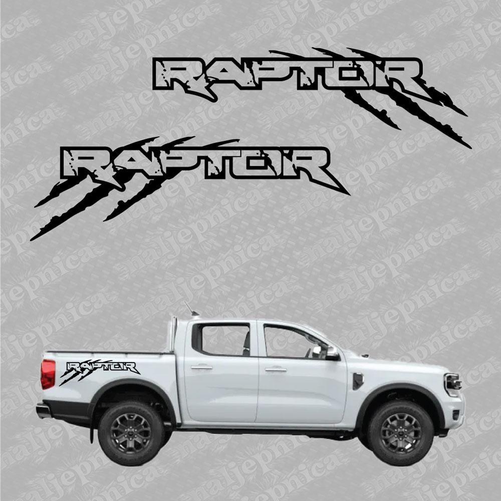 Aftermarket Replacement Decals to fit Ford Raptor CLAW Black for Truck Bed Side 2pcs / Sticker Set