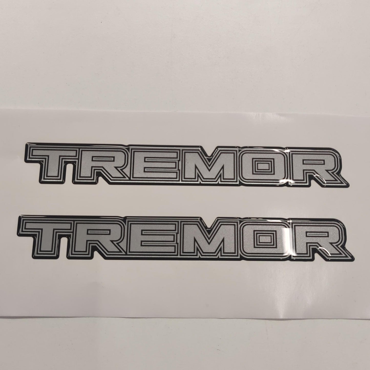 Tremor 3D Aftermarket Replacement Decals for Truck Bed Side 2pcs / Sticker Set / Silver