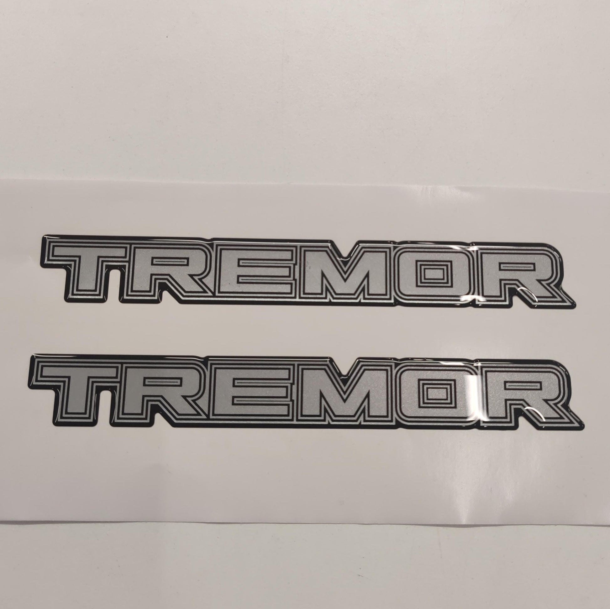 Tremor 3D Aftermarket Replacement Decals for Truck Bed Side 2pcs / Sticker Set / Silver
