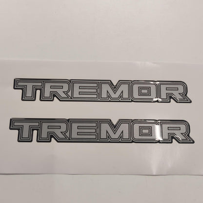 Tremor 3D Aftermarket Replacement Decals for Truck Bed Side 2pcs / Sticker Set / Silver