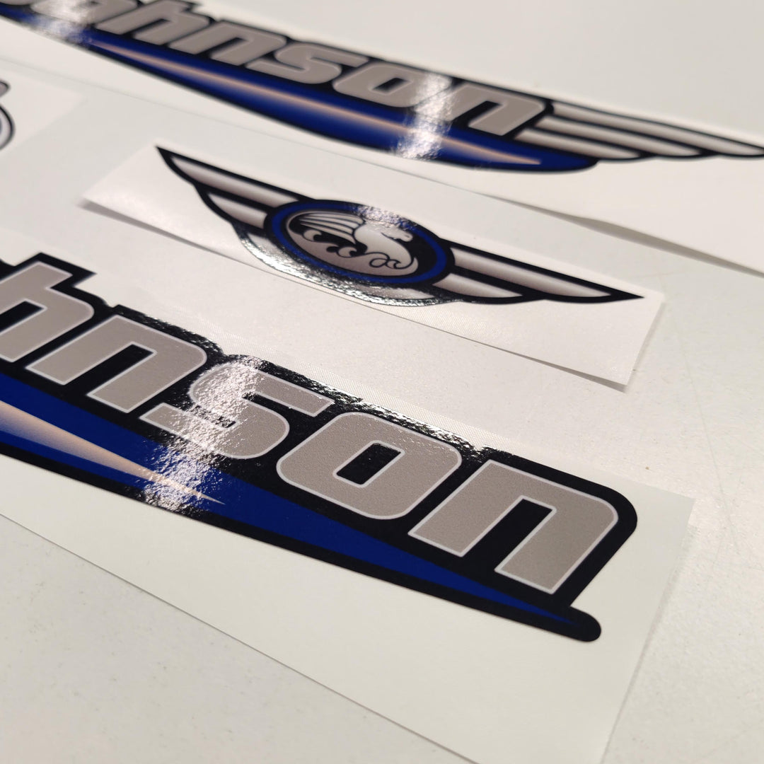 Johnson 6.0 Outboard (1992 - 2000) Blue Aftermarket Decal / aufkleber / adesivo / Sticker Set
