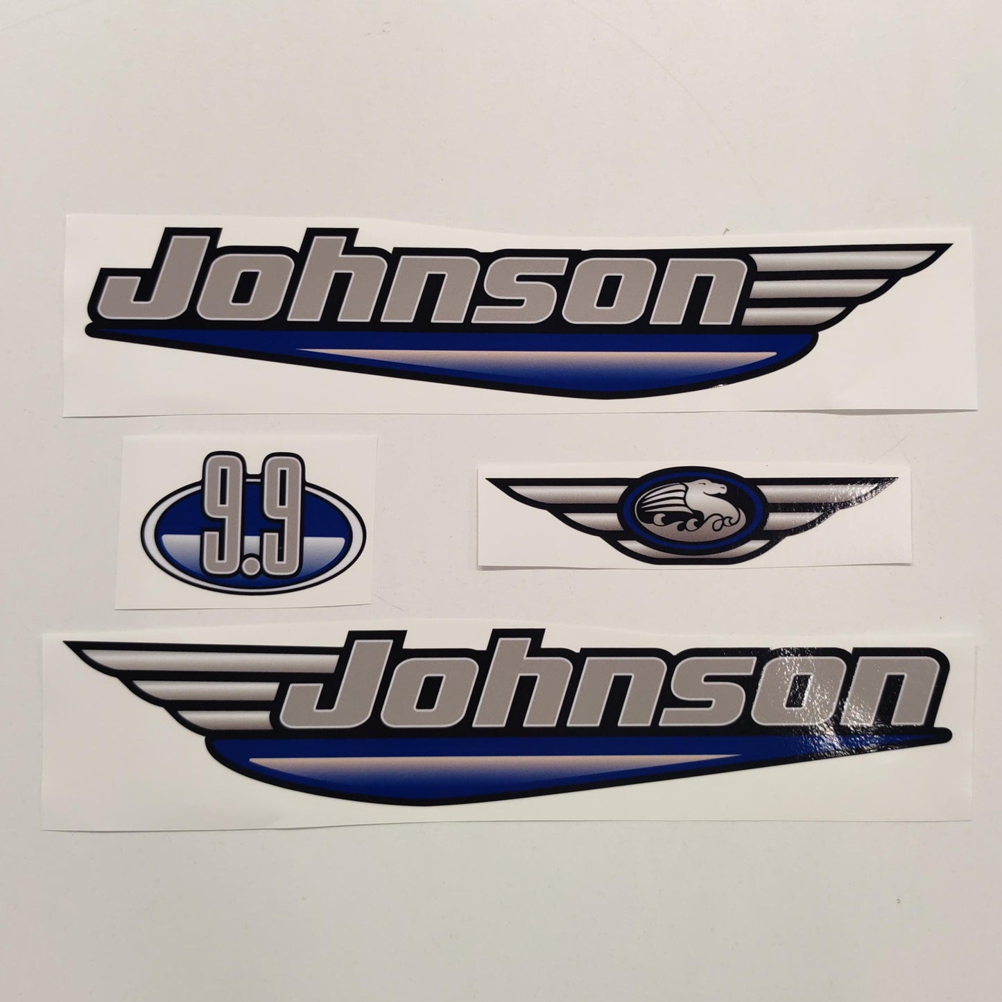 Johnson 9.9 Outboard (1992 - 2000) Blue Aftermarket Decal / aufkleber / adesivo / Sticker Set
