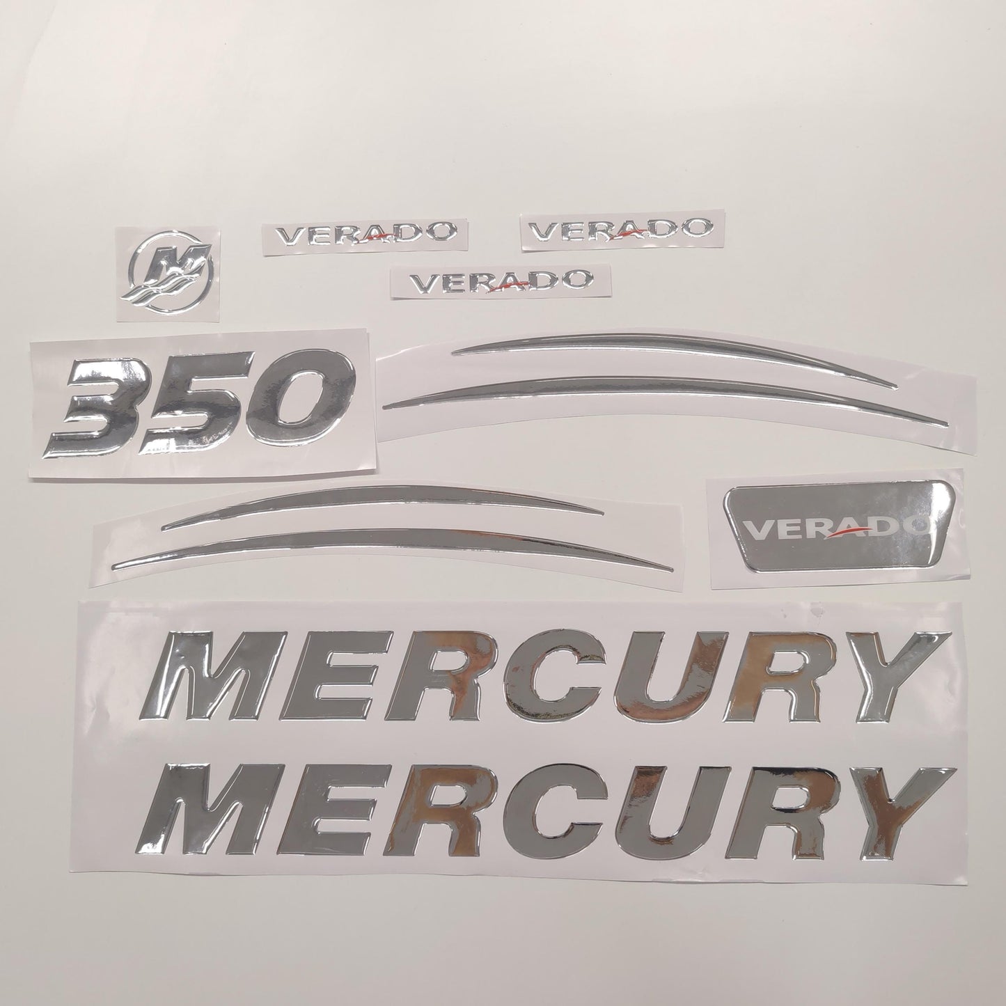 Mercury 350 Verado (2017) 3D Aftermarket Replacement Outboard Decal Sticker Set