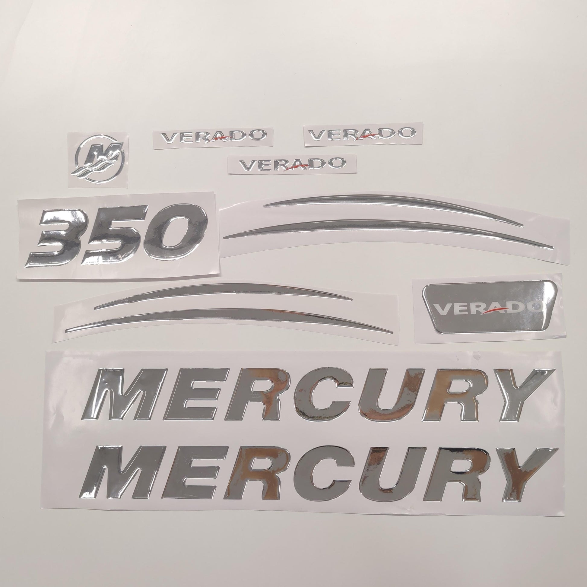 Mercury 350 Verado (2017) 3D Aftermarket Replacement Outboard Decal Sticker Set