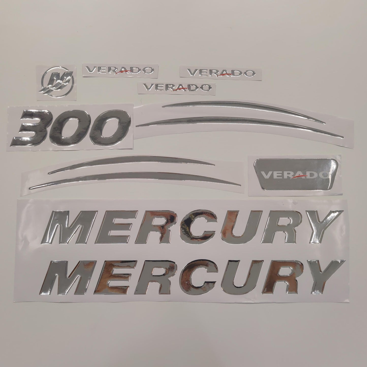 Mercury 300 Verado (2017) 3D Aftermarket Replacement Outboard Decal Sticker Set