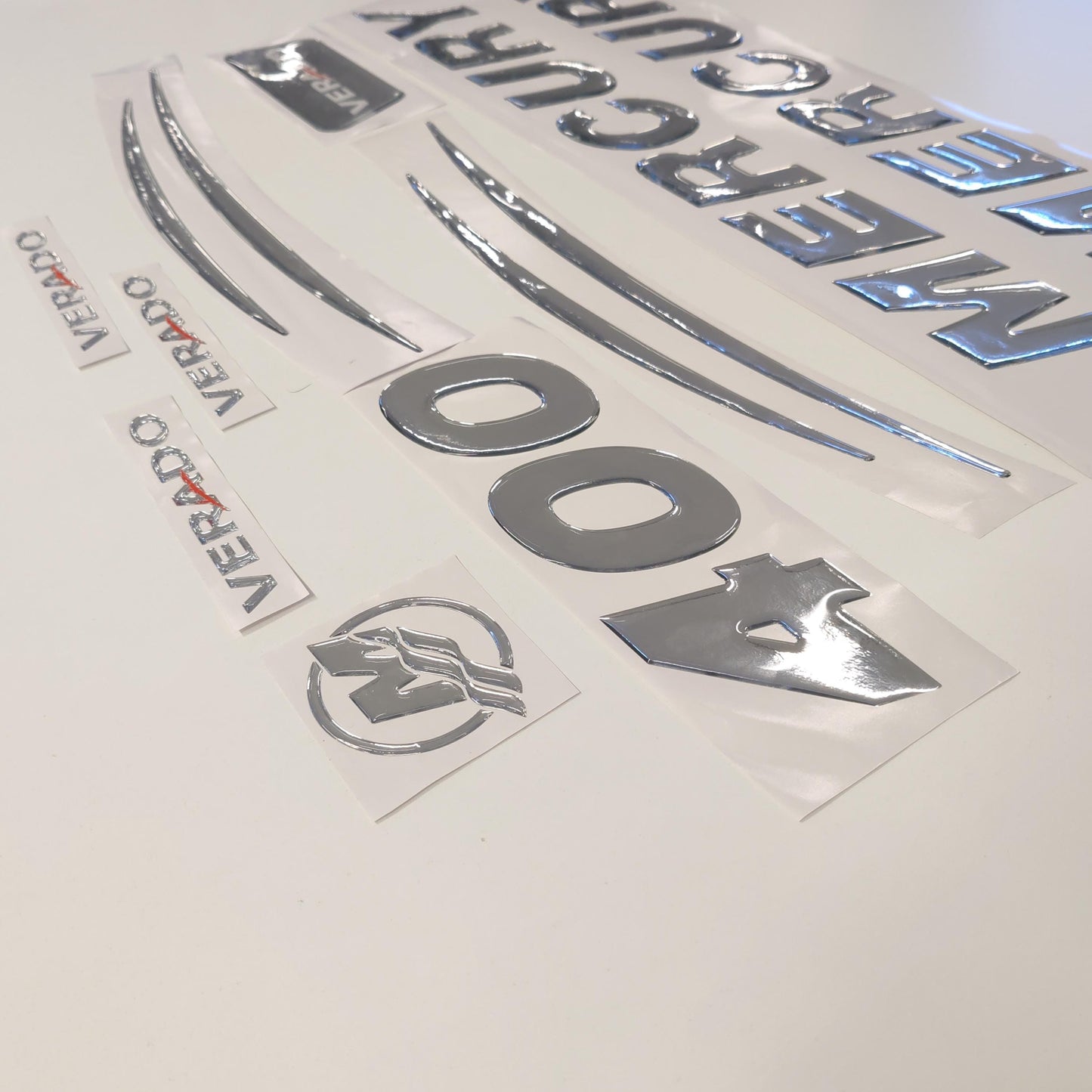 Mercury 400 Verado (2017) 3D Aftermarket Replacement Outboard Decal Sticker Set