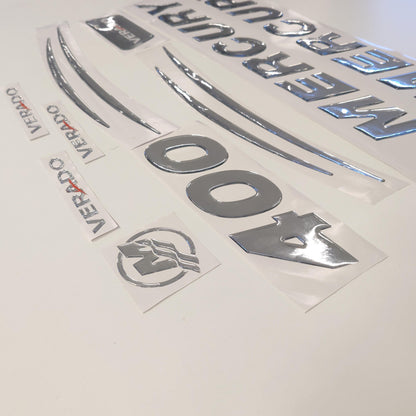 Mercury 400 Verado (2017) 3D Aftermarket Replacement Outboard Decal Sticker Set