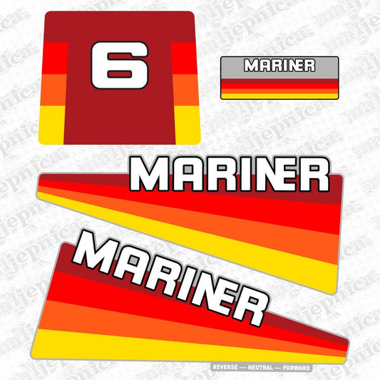 Mariner 6 (1989) Outboard Decal Sticker Set