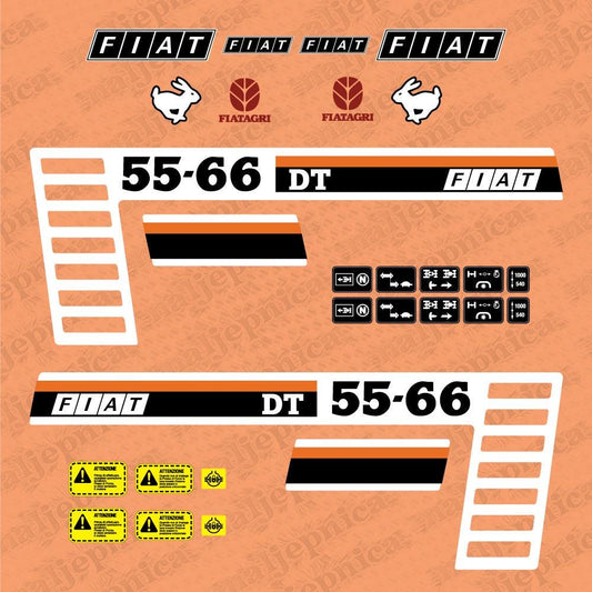 Fiat Fiatagri 55-66 Aftermarket Replacement Tractor Decal Sticker Set