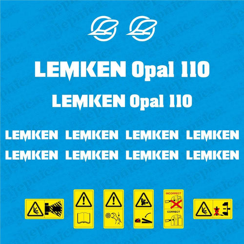 Lemken Opal 110 Plow Pflug Aftermarket Replacement decals / aufkleber / adesivo / sticker set
