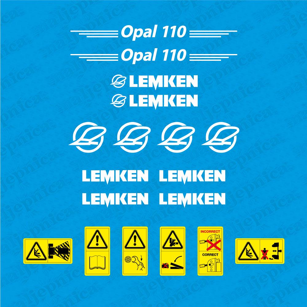 Lemken Opal 110 New Plow Pflug Aftermarket Replacement decals / aufkleber / adesivo / sticker set