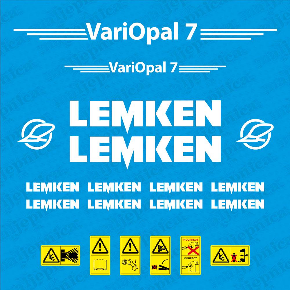Lemken Vari-Opal 7 Plow Pflug Aftermarket Replacement decals / aufkleber / adesivo / sticker set