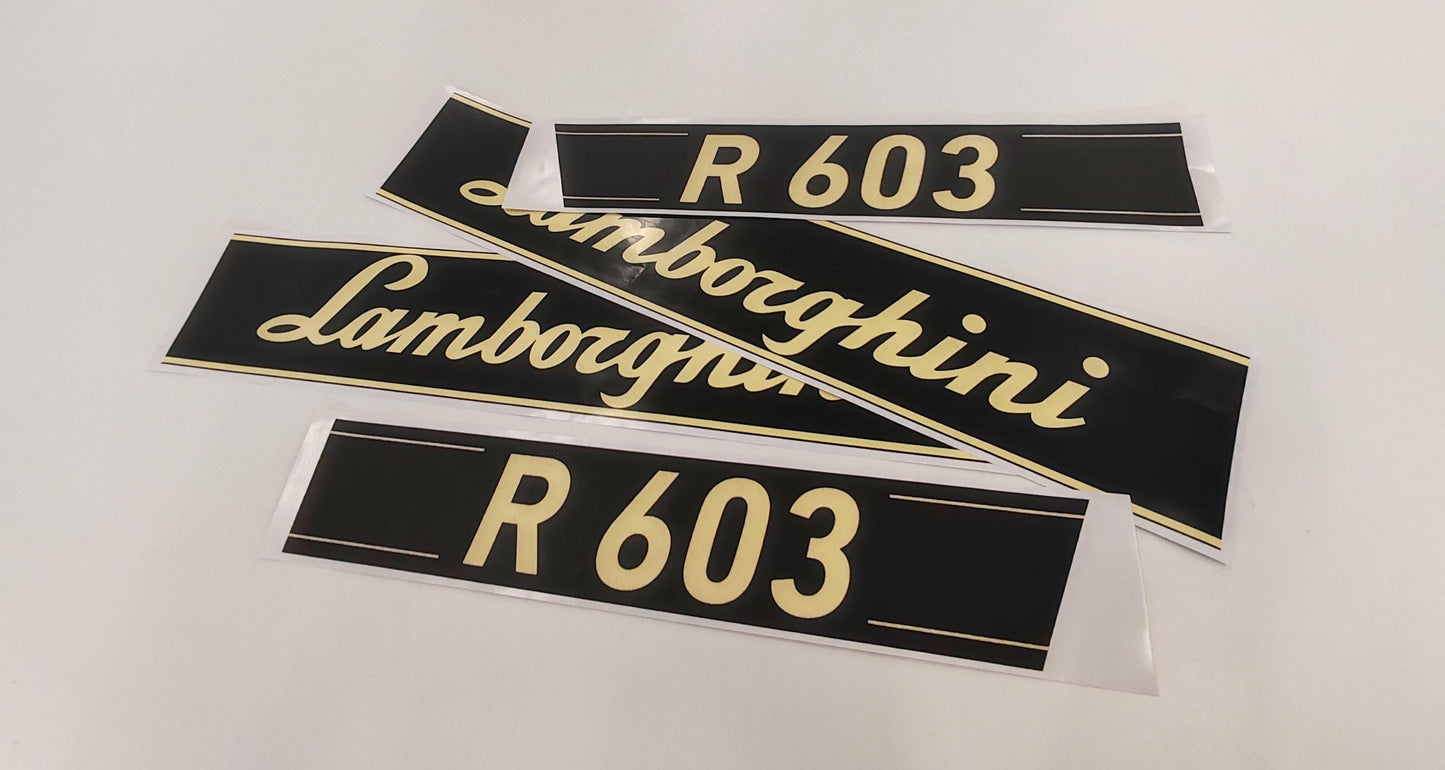 Lamborghini R603 Aftermarket Replacement Tractor Decal (Sticker) Set