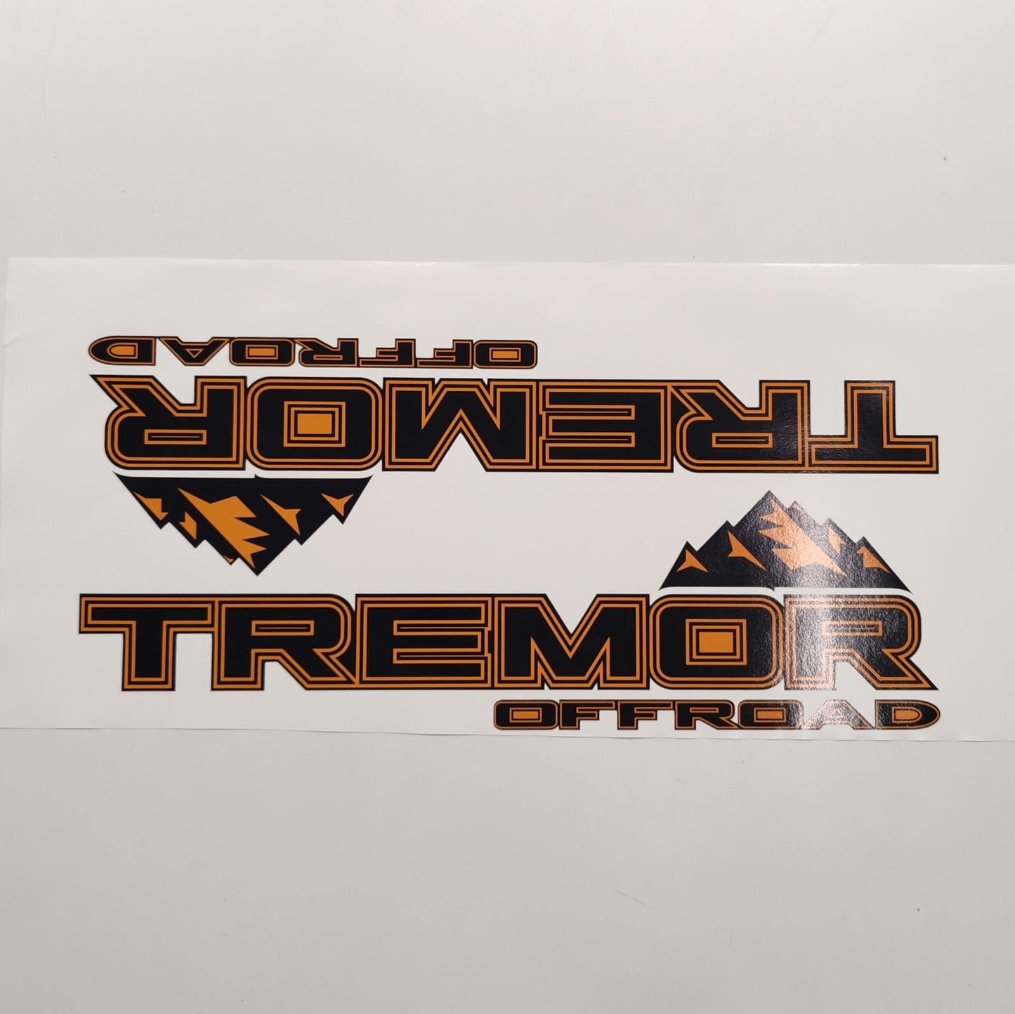 Tremor Offroad Aftermarket Replacement Black Orange Decals for Truck Bed Side 2pcs / Sticker Set